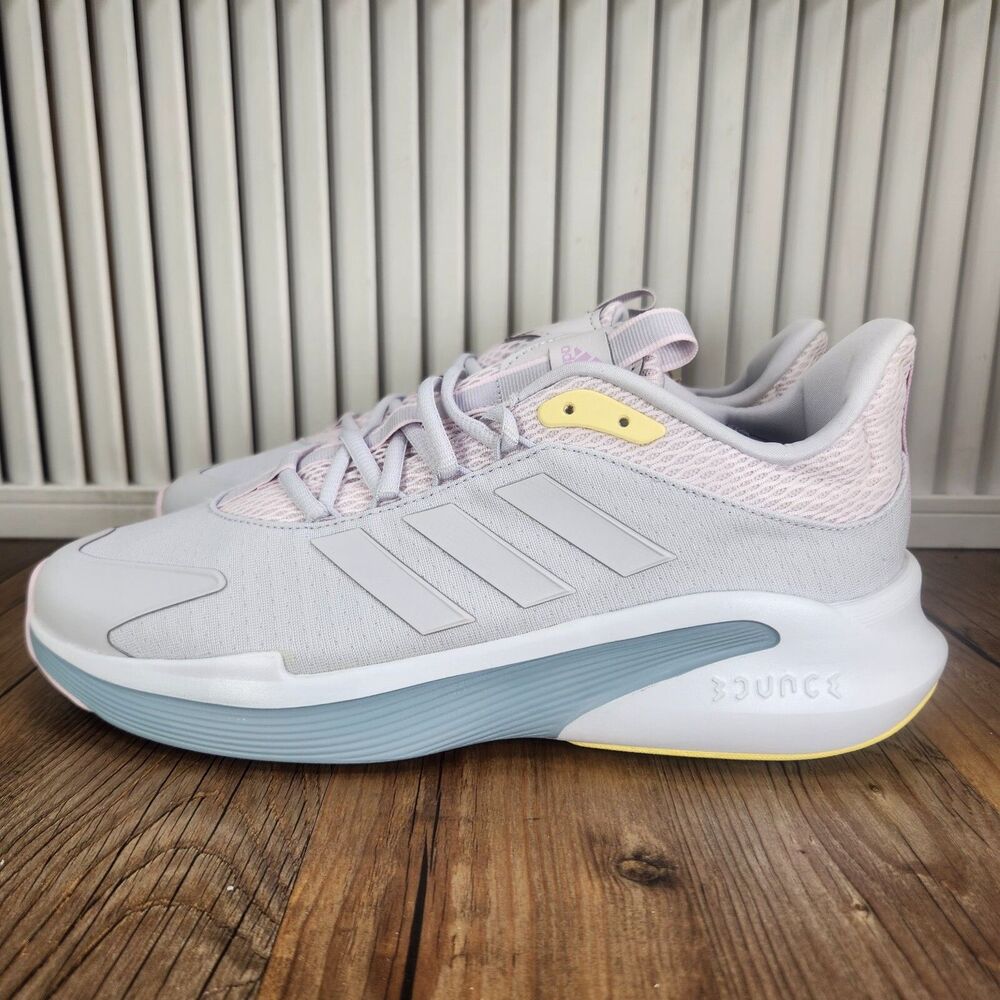 Adidas Bounce Alphaedge+ IF7286 Womens Size 9.5 Gray Pink Running Sneakers Shoes - Picture 4 of 11